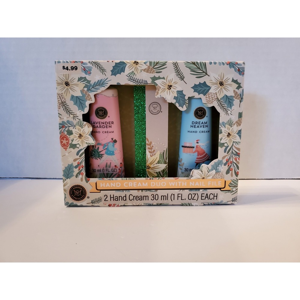 Hand Cream Duo With Nail File‎ 2 Hand Cream 30 ml Each Gift Set Vegan Friendly